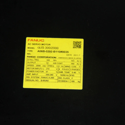 Шпиндельный двигатель переменного тока A06B-0292-B110#0035